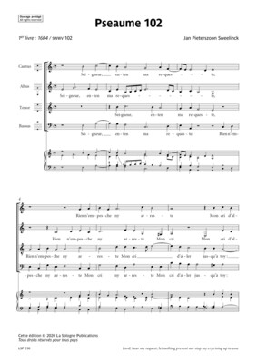 SWEELINCK Pseaume 102 / Seigneur, enten ma requeste / SATB
