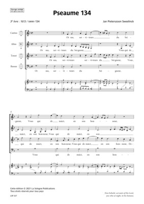 SWEELINCK Pseaume 134 / Or sus, serviteurs du Seigneur / SATB