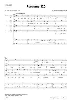 SWEELINCK Pseaume 120 / Alors qu’affliction me presse / SATB