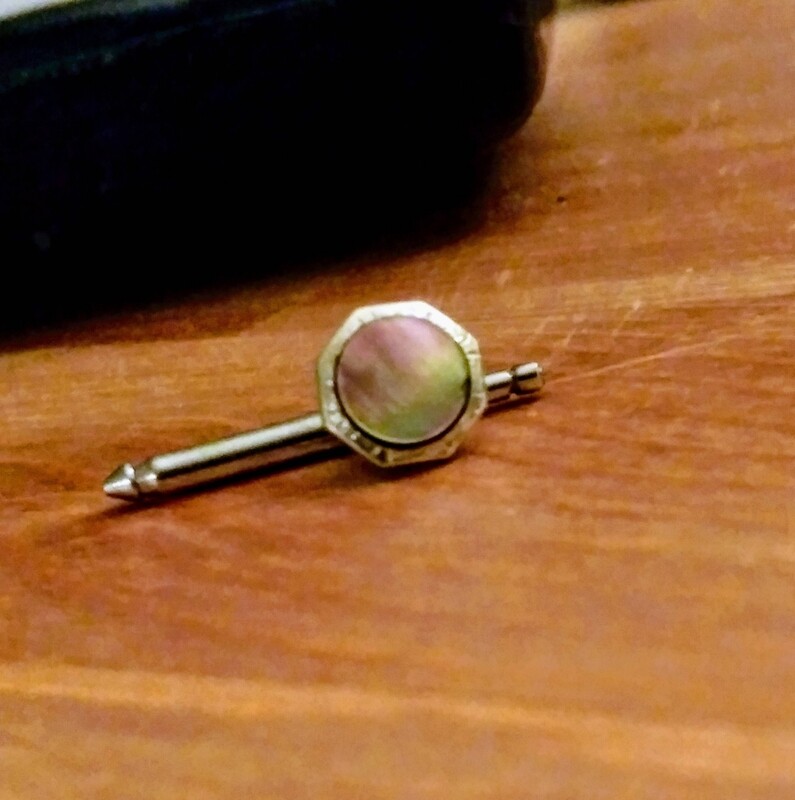 Mother Of Pearl Vintage Tie Tack