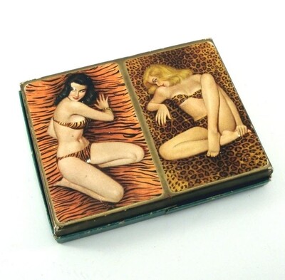 Vintage Jungle Girl Playing Cards
