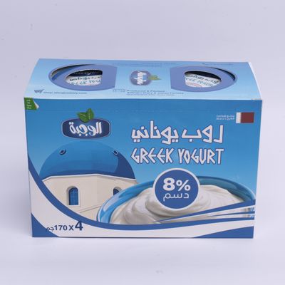 Greek Yogurt 8% Fat (4*170gm) -- روب يوناني 8% دسم 4*170جرم