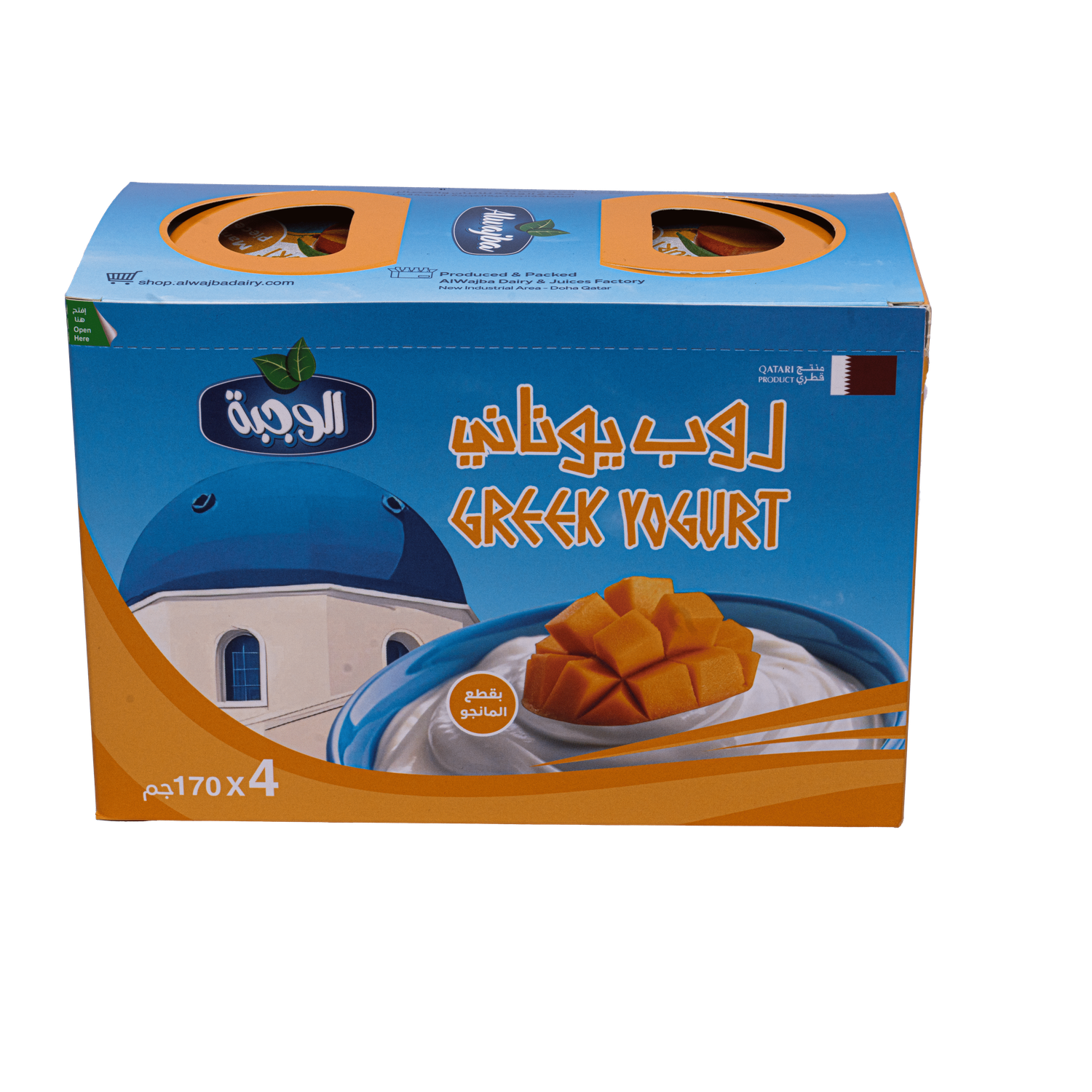 Mango Greek Yogurt ( 4*170 gm )- روب يوناني مانجو 4*170جرم