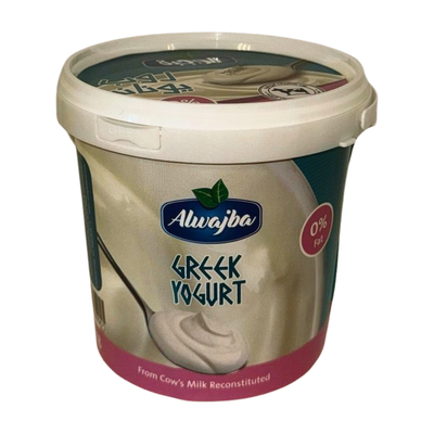 Alwajba Greek Yogurt 0% Fat 1KG  - الوجبة روب يوناني 0%دسم 1كغ