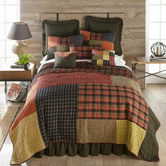 Woodland Square King Quilt