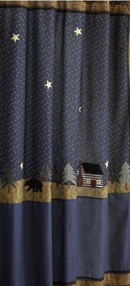 Midnight Bear Shower Curtain
