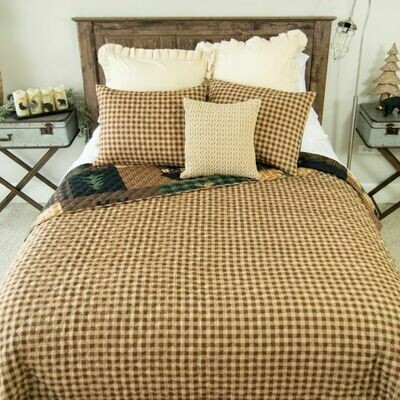 Brown Bear Cabin King Bedding Set