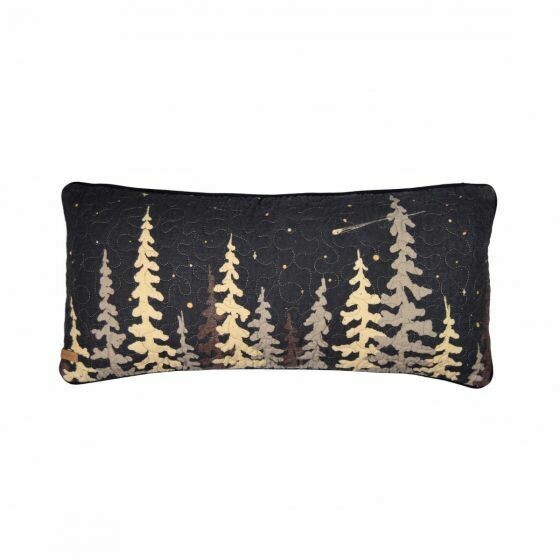 Moonlit Cabin Rectangle Pillow