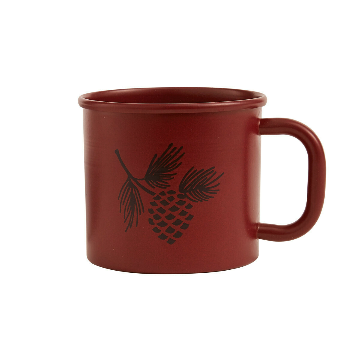 Linville Red Pinecone Enamel Mug