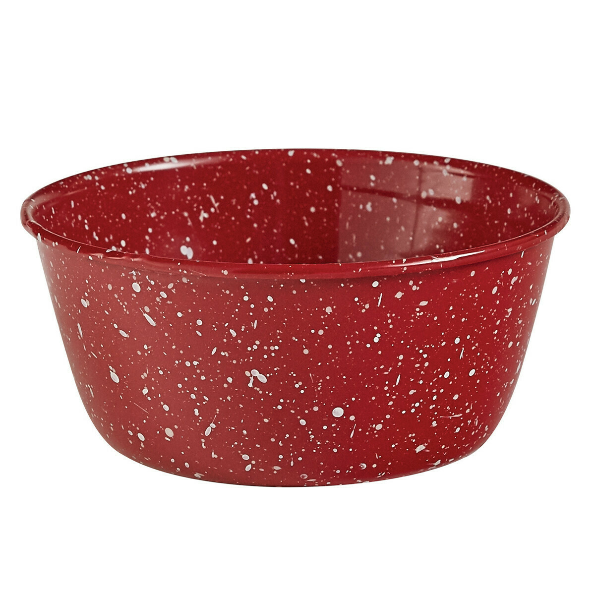 Granite Enamelware Red Bowl