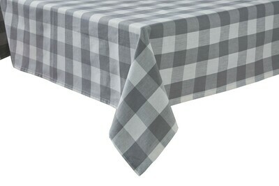 Wicklow Check Dove Tablecloth 54&quot; X 54&quot;