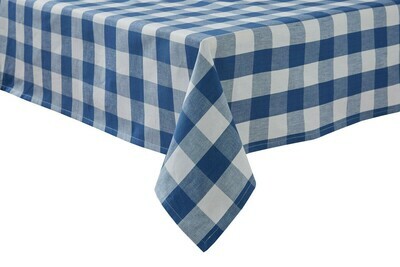 Wicklow Check China Blue Tablecloth 54&quot; X 54&quot;
