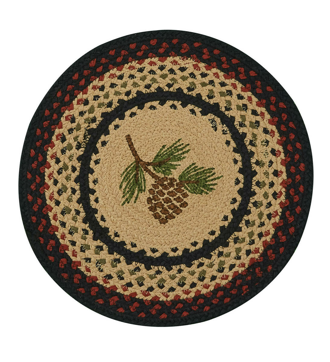 Pinecone Braided Round Placemat