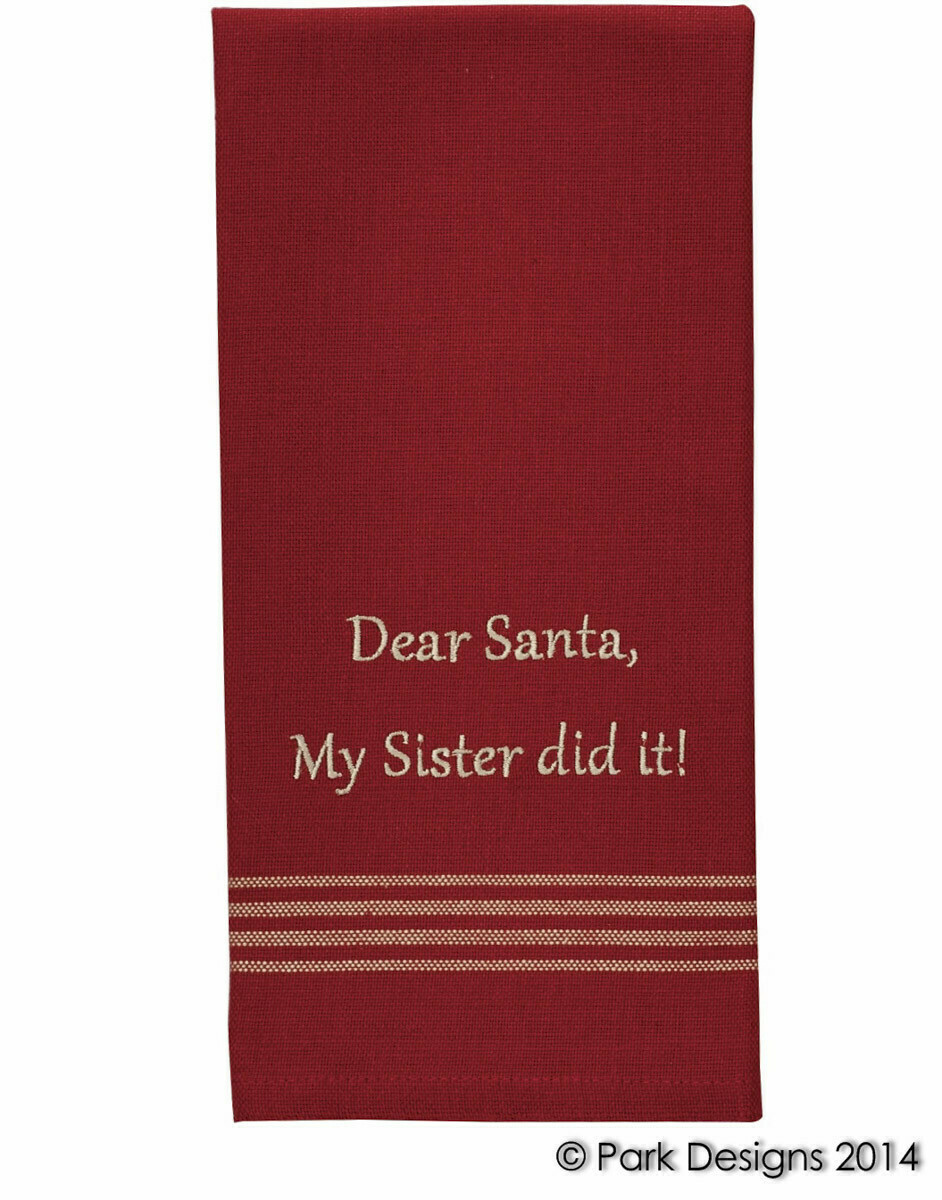Dear Santa, Sister Did It Dishtowel