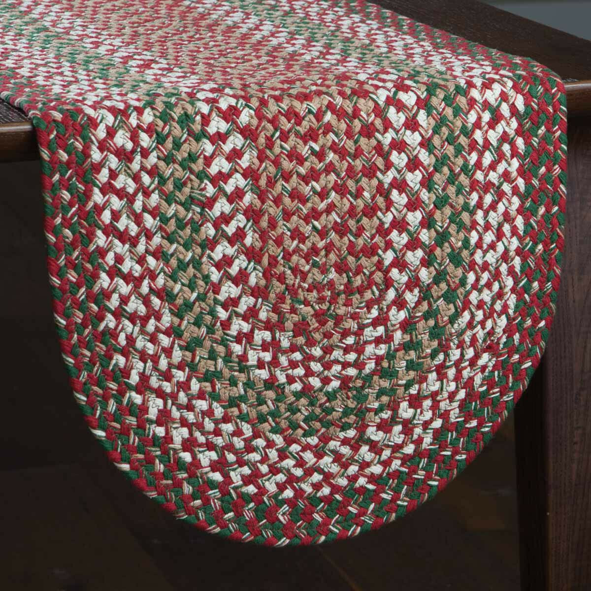 Holly Berry Braided 36&quot; Runner