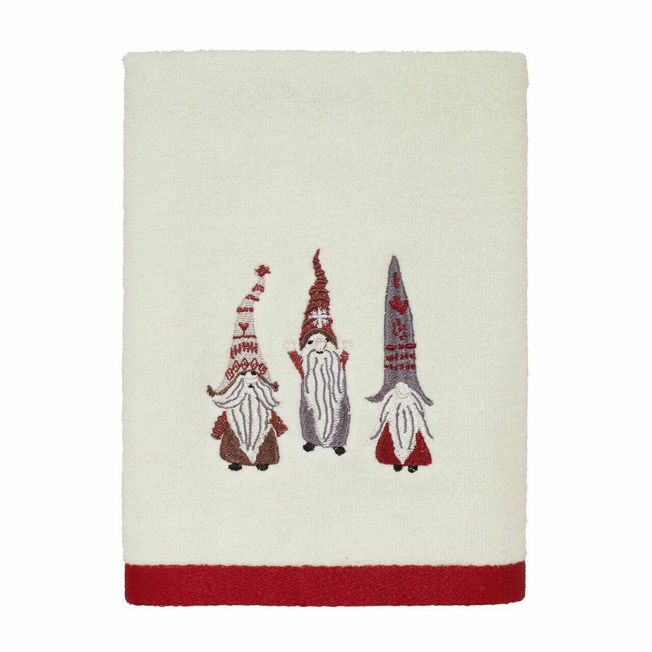 Ivory Christmas Gnomes Hand Towel