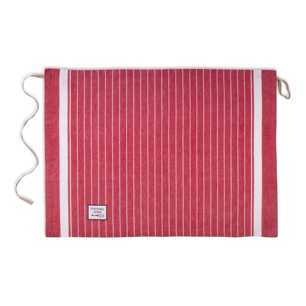 Dishtowel Apron - Red Classic Stripe