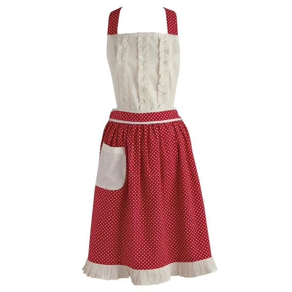 Red Polka Dot Vintage Apron