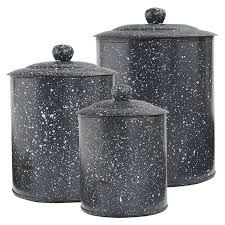 Gray Enamelware Gray Canister Set