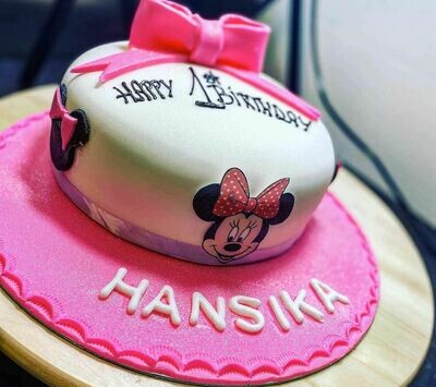 Minnie Mouse Pink Royal Icing Cake