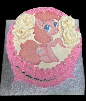Fresh Cream Cake Strawberry Pink Decoration with Picture
