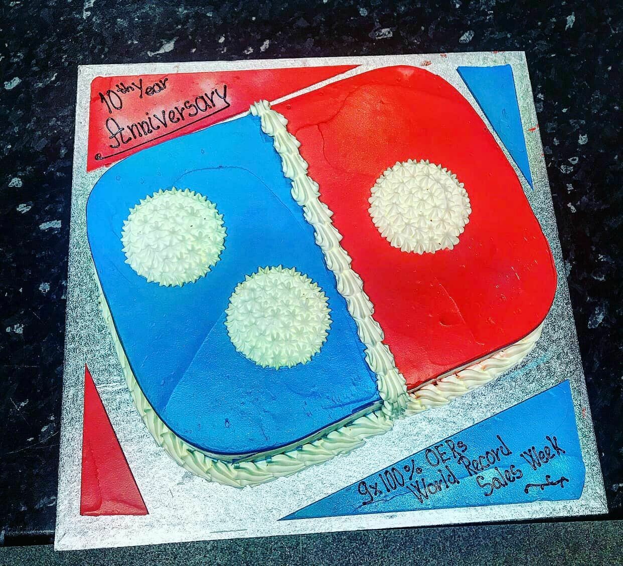 Celebration Cake Square  Fresh  Cream Domino's Pizza Logo