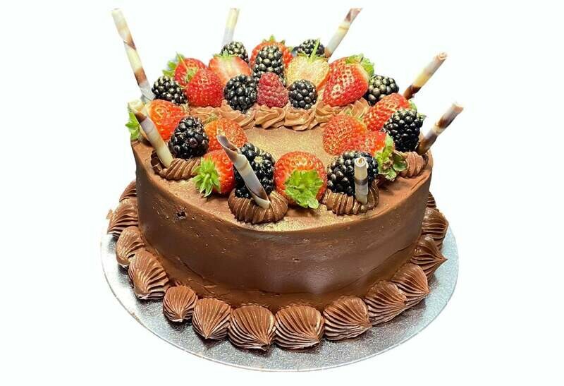 "Traditional" Chocolate  Cake With Fruits