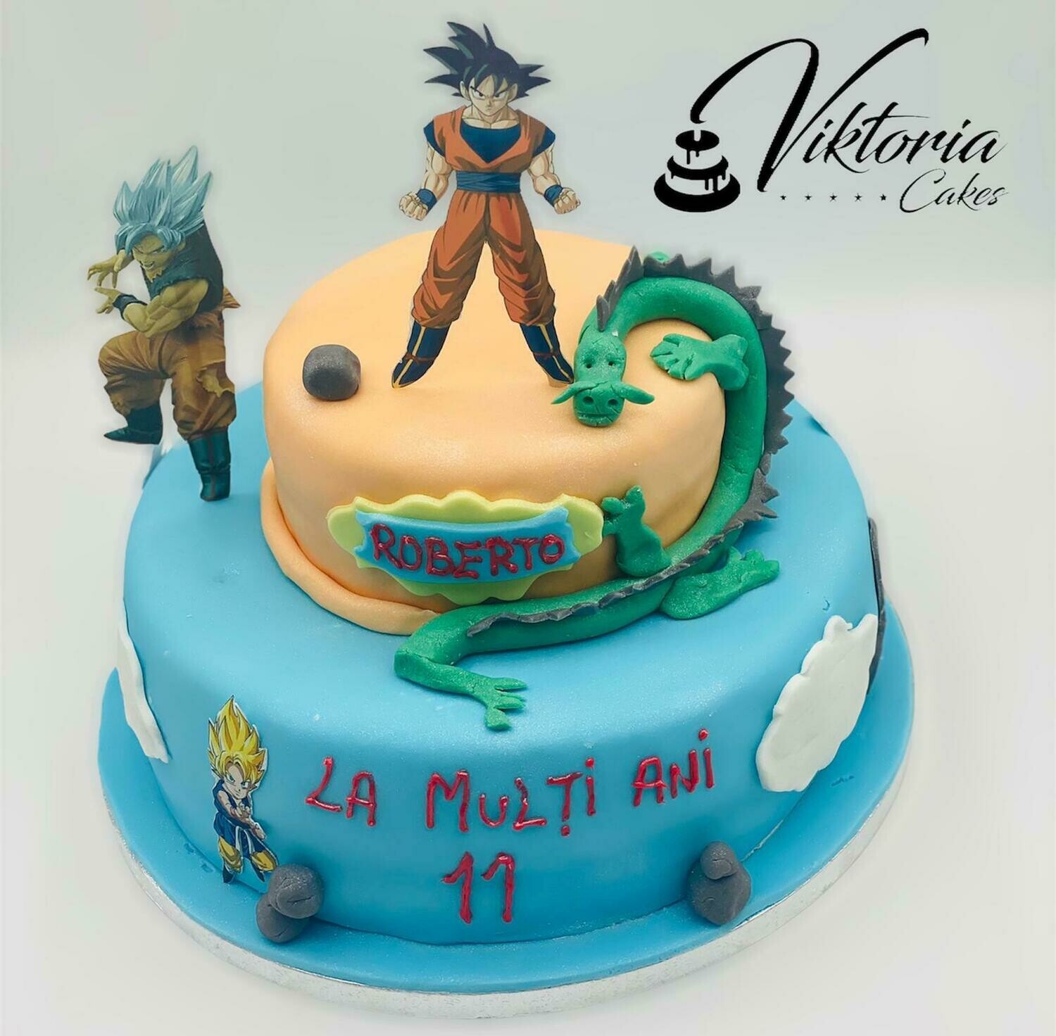 Amazon.com: Cakecery Dragon Goku Ultra Instinct Edible Cake Image Topper  Personalized Birthday Cake Banner 1/4 Sheet : Grocery & Gourmet Food