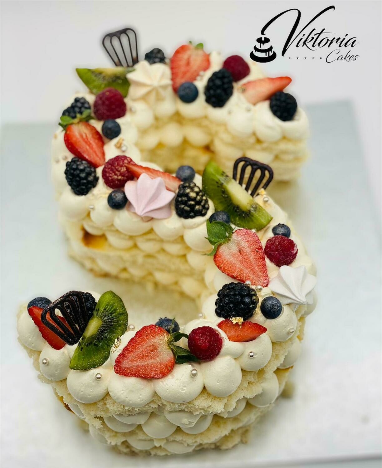letter  Shape Cake  Fresh Cream Fresh Sponge