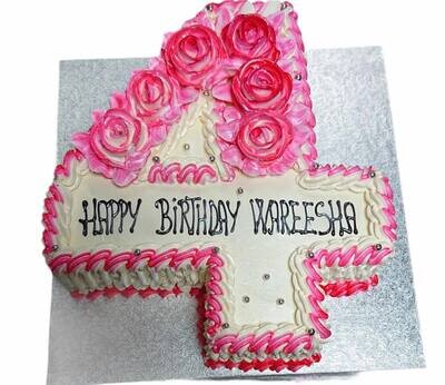 Celebration Cake Fresh  Cream NUMBER 4 CAKE 1-9