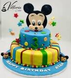 Mikey Mouse Baby  Royal Icing Cake Fondant