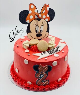 Fresh Cream Cake Minnie Mouse  Red Eggless