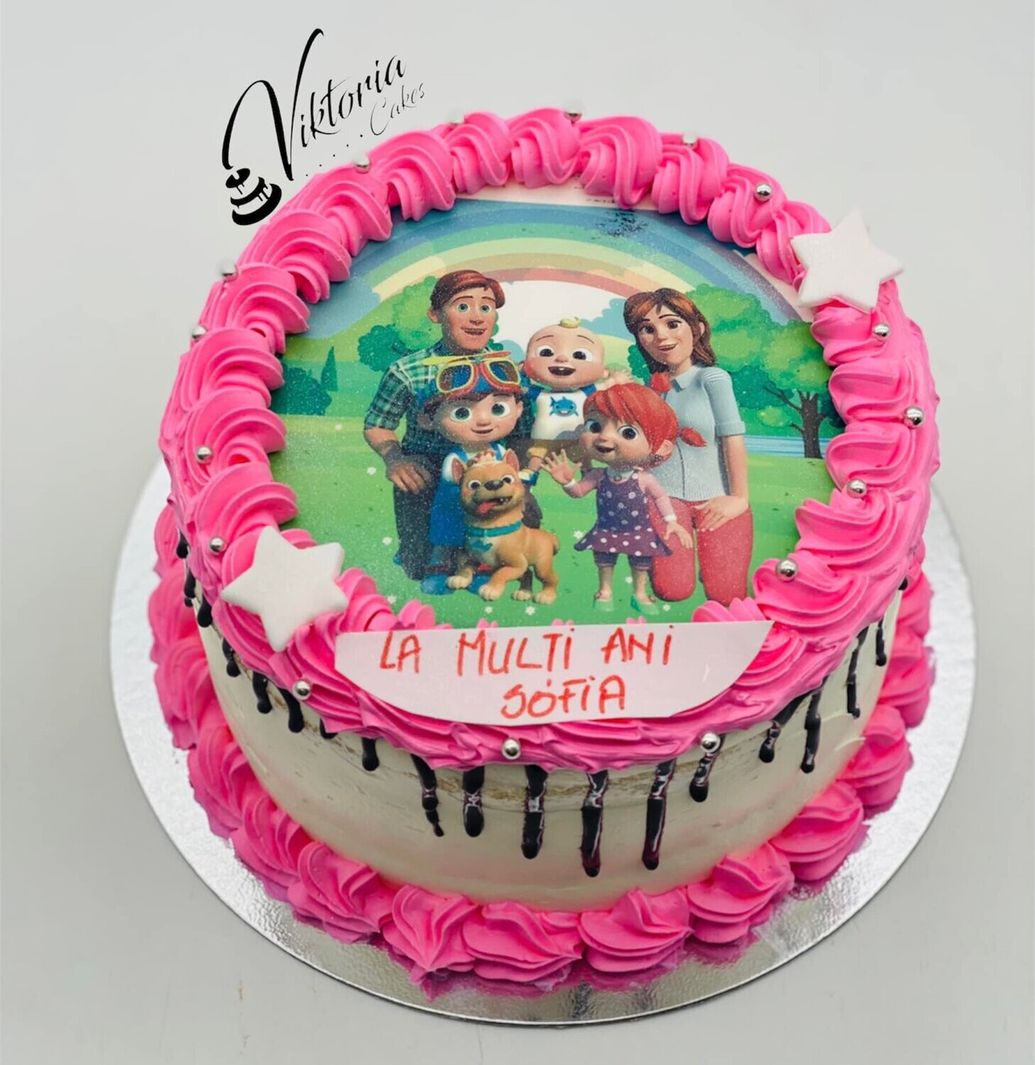 Cocomelon Family   Edible Picture  Fresh Cream Cake