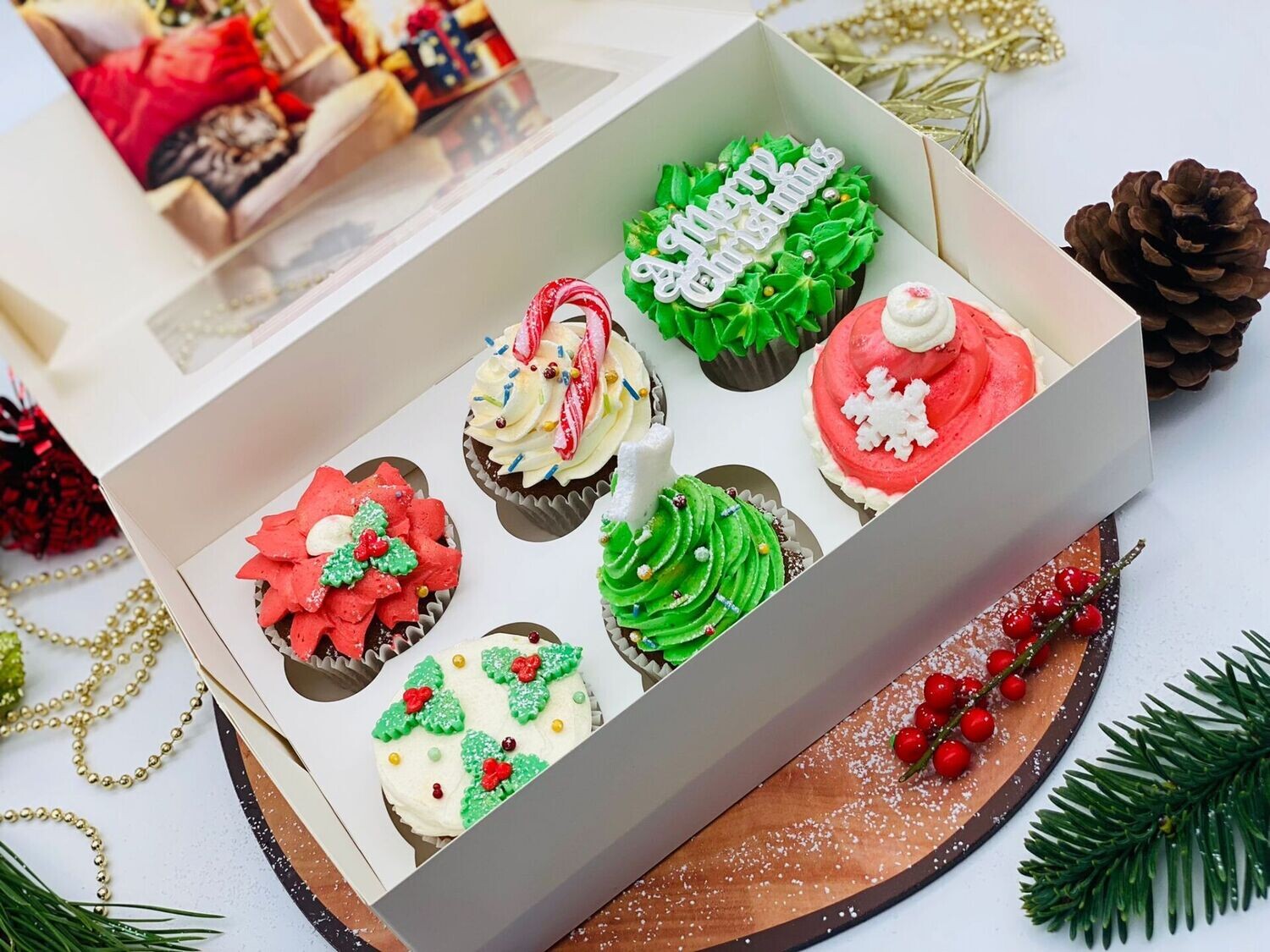 Christmas CupCake Box CH9