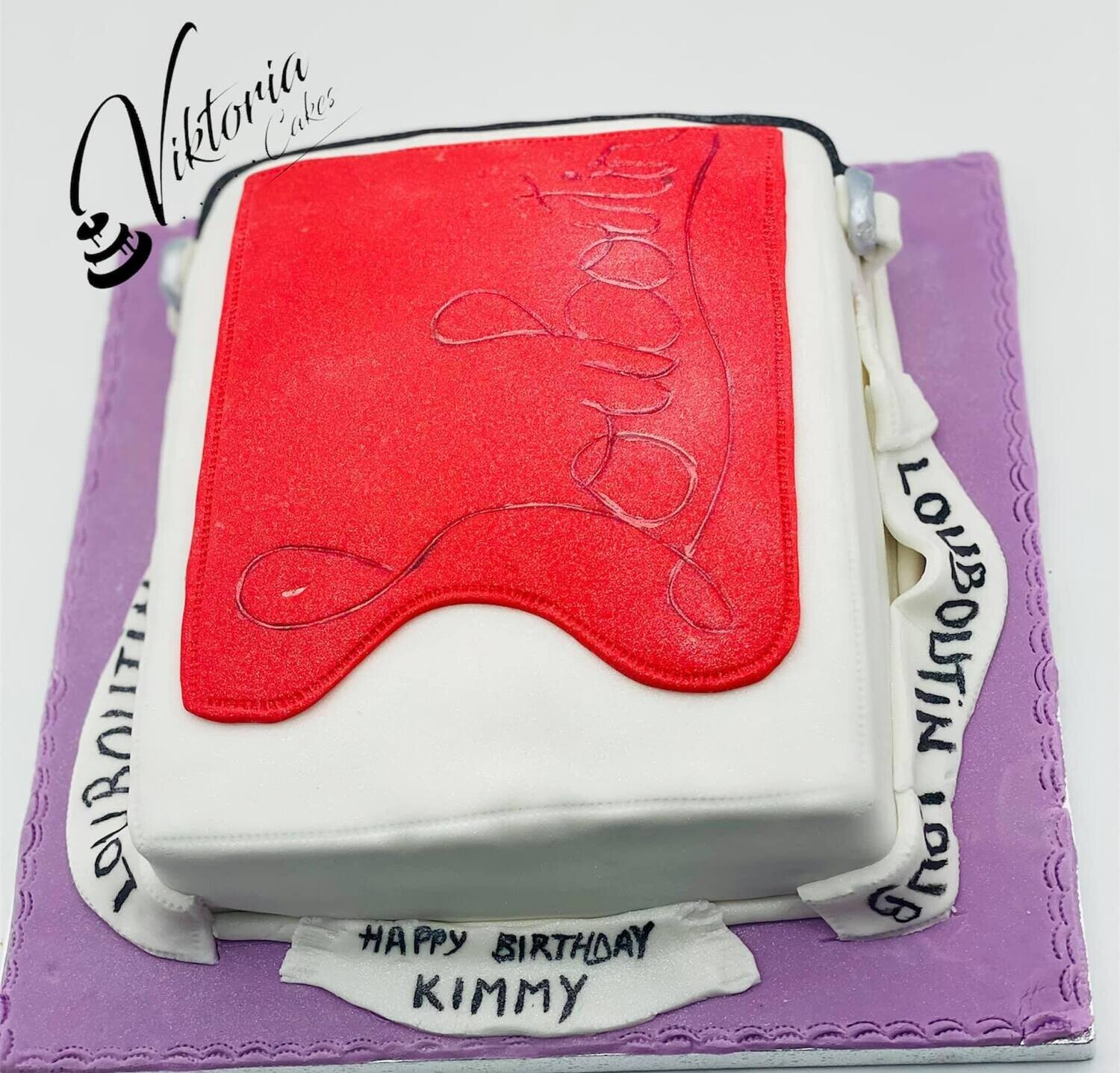 Christian Louboutin Birthday Cake  Cake Egg free sponge   Royal Icing