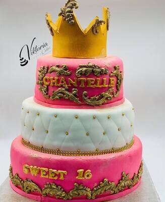 Pink Princess   Cake Egg free sponge   Royal Cake
