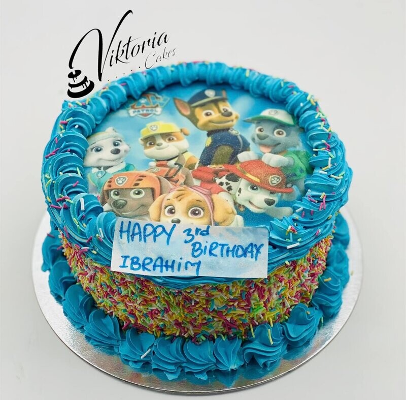 Paw Patrol  eggfree Fresh Cream Cake