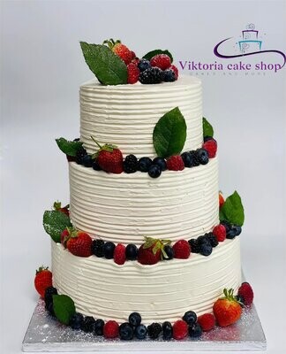 Classic Wedding Cake Fresh Fruits