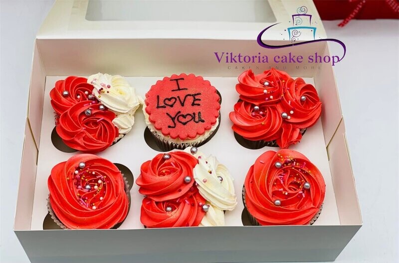 CUPCAKES  BOX  Valentine's 14