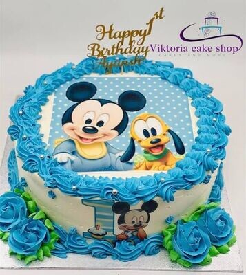 Mikey  Mouse 1st  Birthday cake