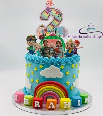 Cocomelon Cake Tall Cake baby eggfree sponge