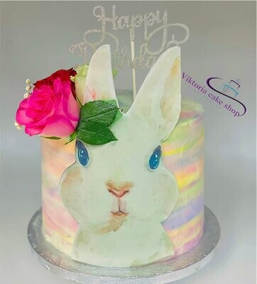 Bunny Cake EASTER Birthday cake Egg free sponge