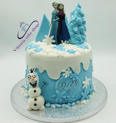 Frozen Olaf Cake  Elsa and Anna  Fondant Cake elegant