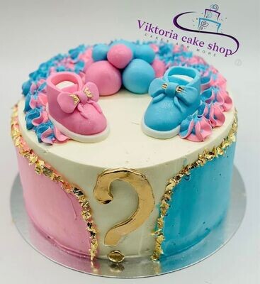 Gender Reveal Cakes Eggless Cake  Pink and Blue Decoration Secret  Baby Gender Reveal Cake