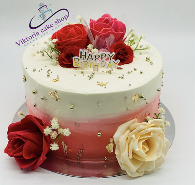 Women Day Cakes Floral Cake Egg free sponge