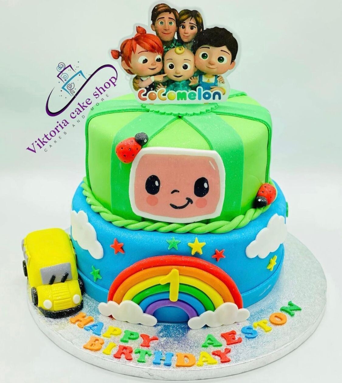 Cocomelon Royan Icing Fondant Cake