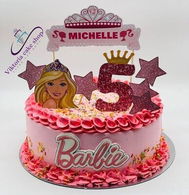 Crown Barbie Princess Free Printable Barbie Cake Topper Printable