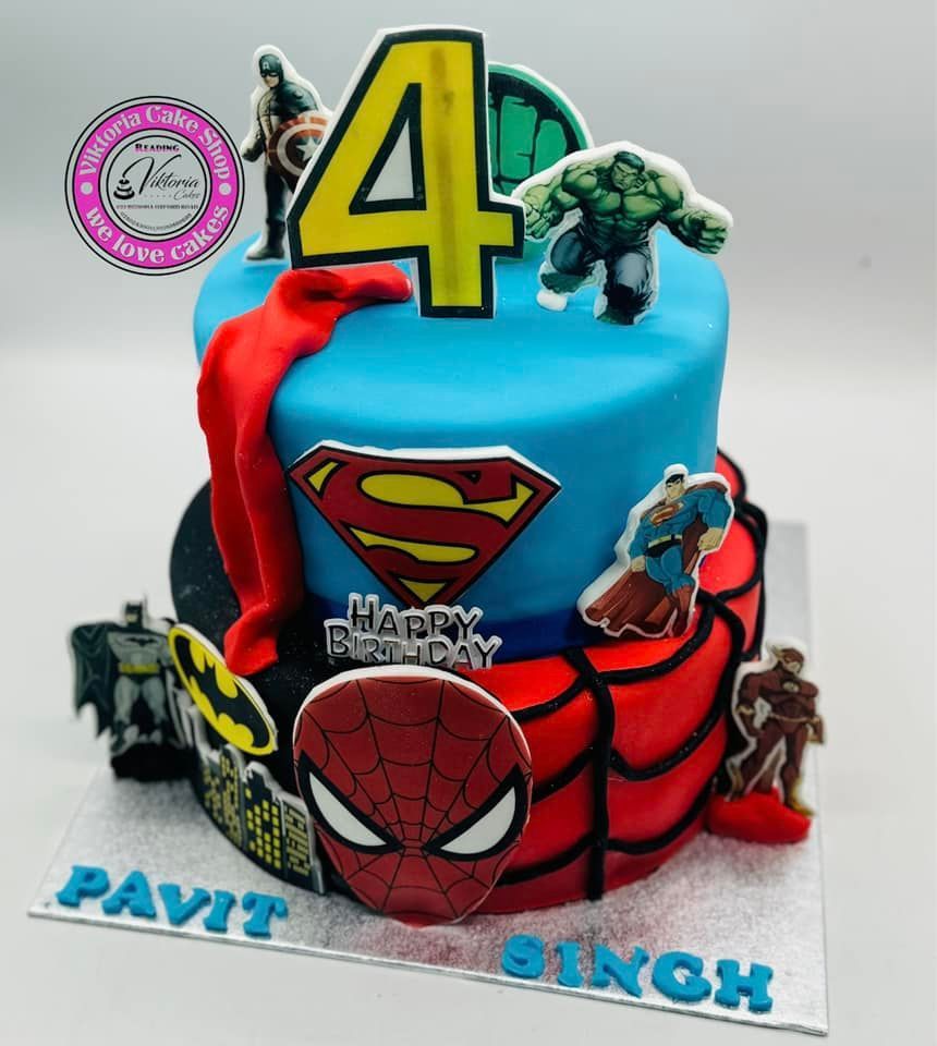 SuperHero Cake   Royal Icing Cake Fondant