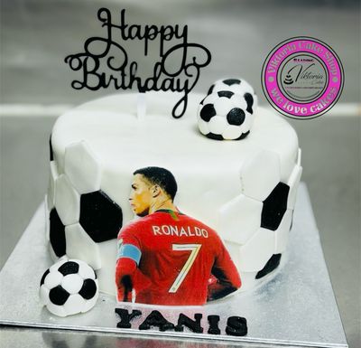 Ronaldo Football Cake Royal Icing