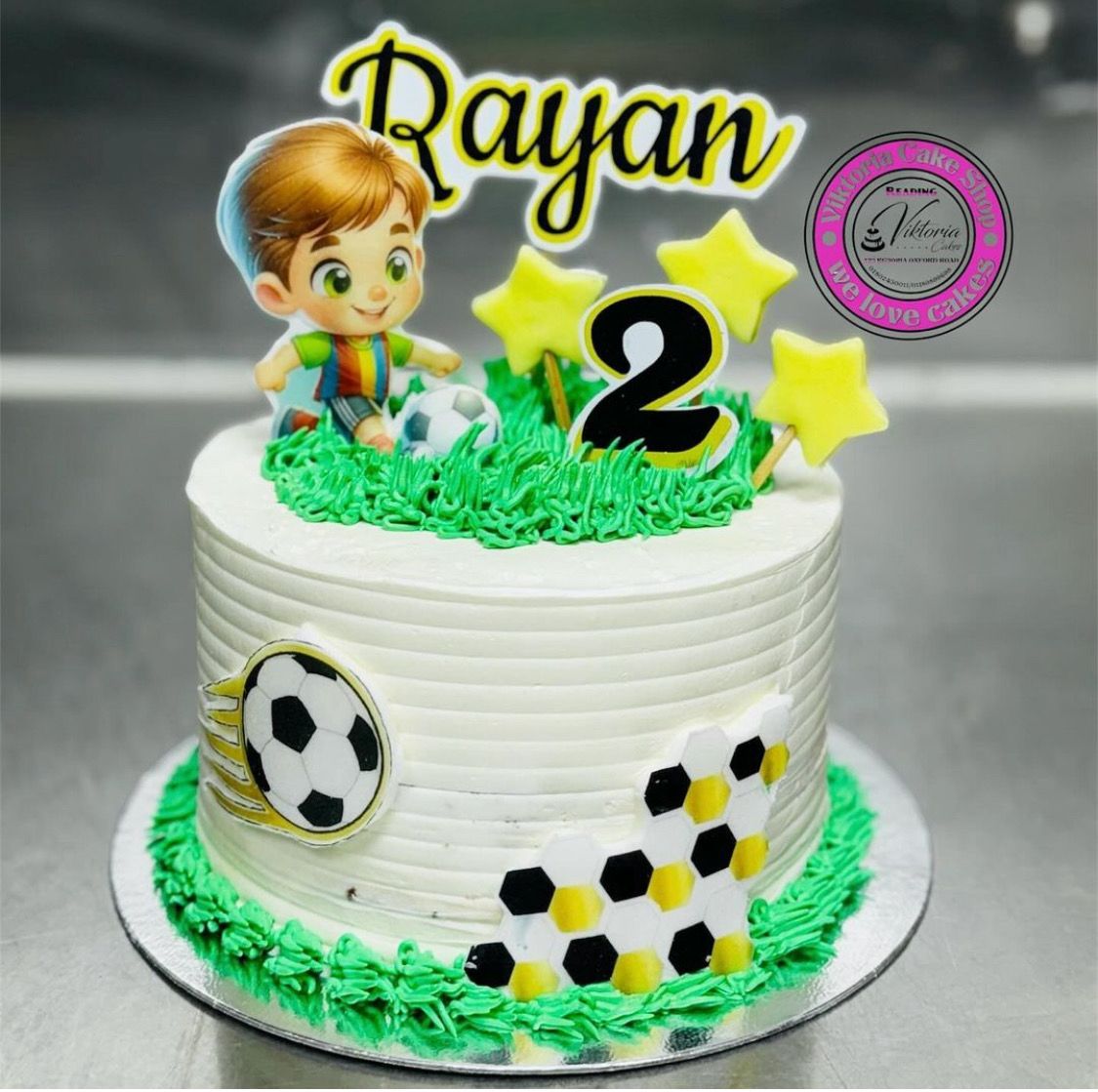 Fresh Cream Football Cake